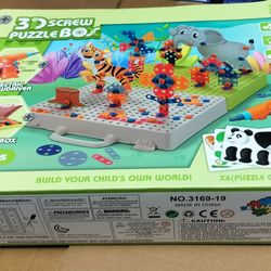 Kids screw puzzle set with electric screw driver/ brand new/ 3+