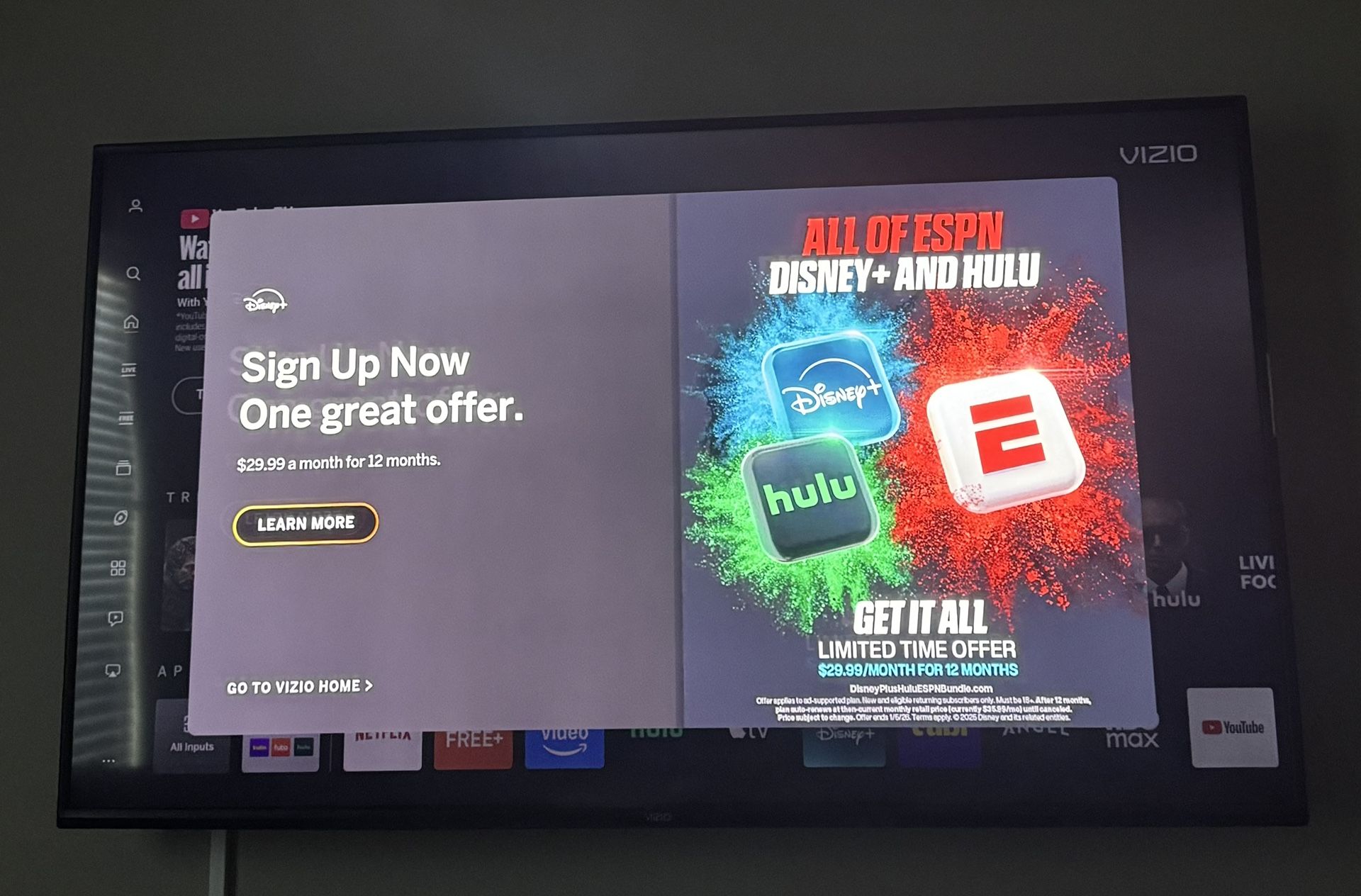 Vizio TV 55 Inch