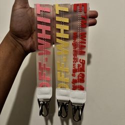 Off-White Keychains And Nike Wristlet 