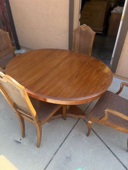 Dining table and chairs