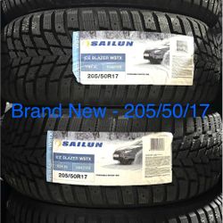 (4) - 205/50/17 Sailun Ice Blazer WSTX Snow Tires