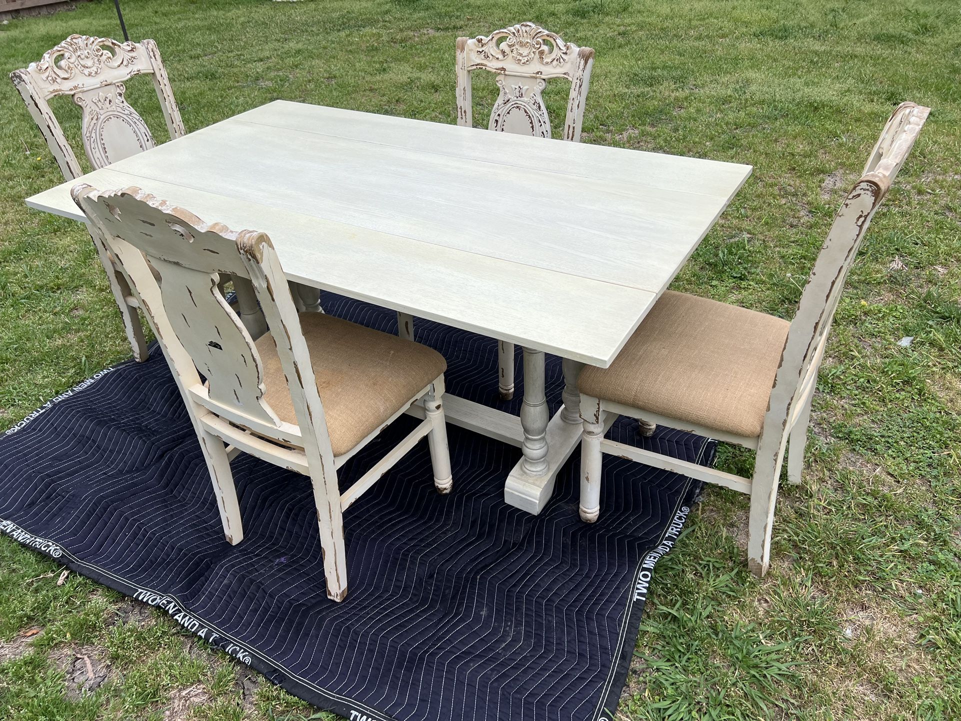 Modern White Converted Dining Table 