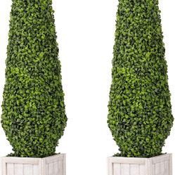 36IN Artificial Boxwood Topiary Tree Set of 2