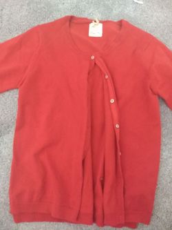 Red cardigan for girl