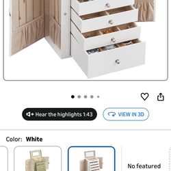 6-Layer Jewelry Box Organizer with 5 Drawers