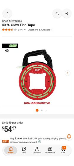 Milwaukee
40 ft. Glow Fish Tape