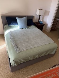Queen Size Bed Frame with Headboard including Mattress
