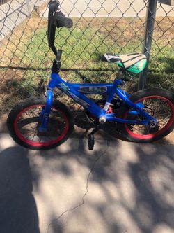 Huffy spider-man little kids bike 16inch wheels