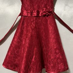 Beautiful Red Party Dress, Lace, Size 6