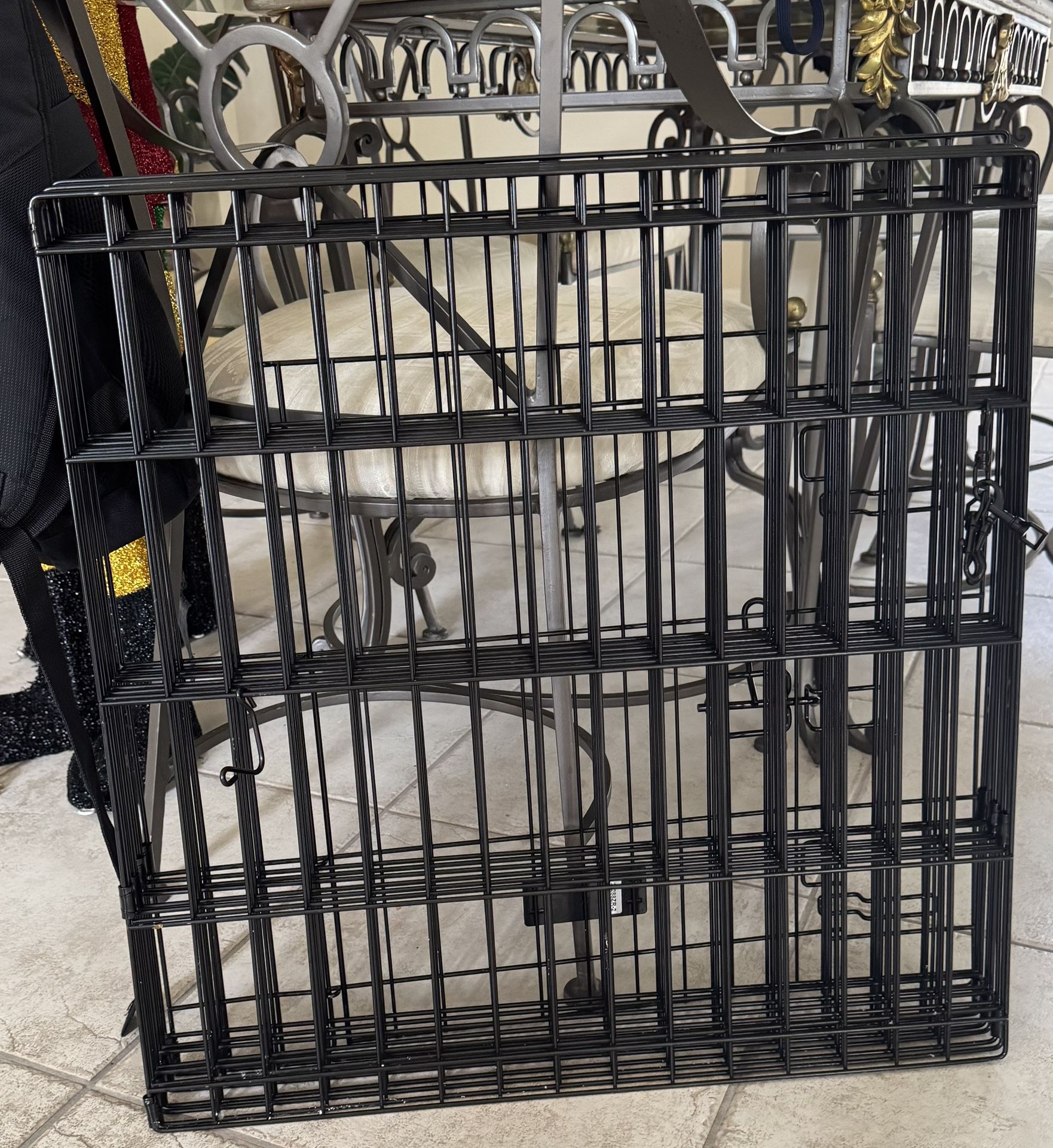 Folding Double Door Dog Crate 60.9cm