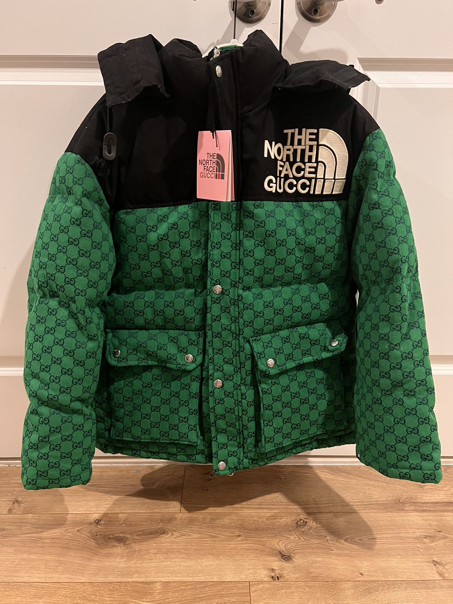 north face gucci jacket green