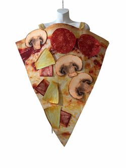 Pizza Slide Tunic Adult Women’s Halloween Costume.(New) *Tunic *(8) Removable And  Repositionable Toppings.