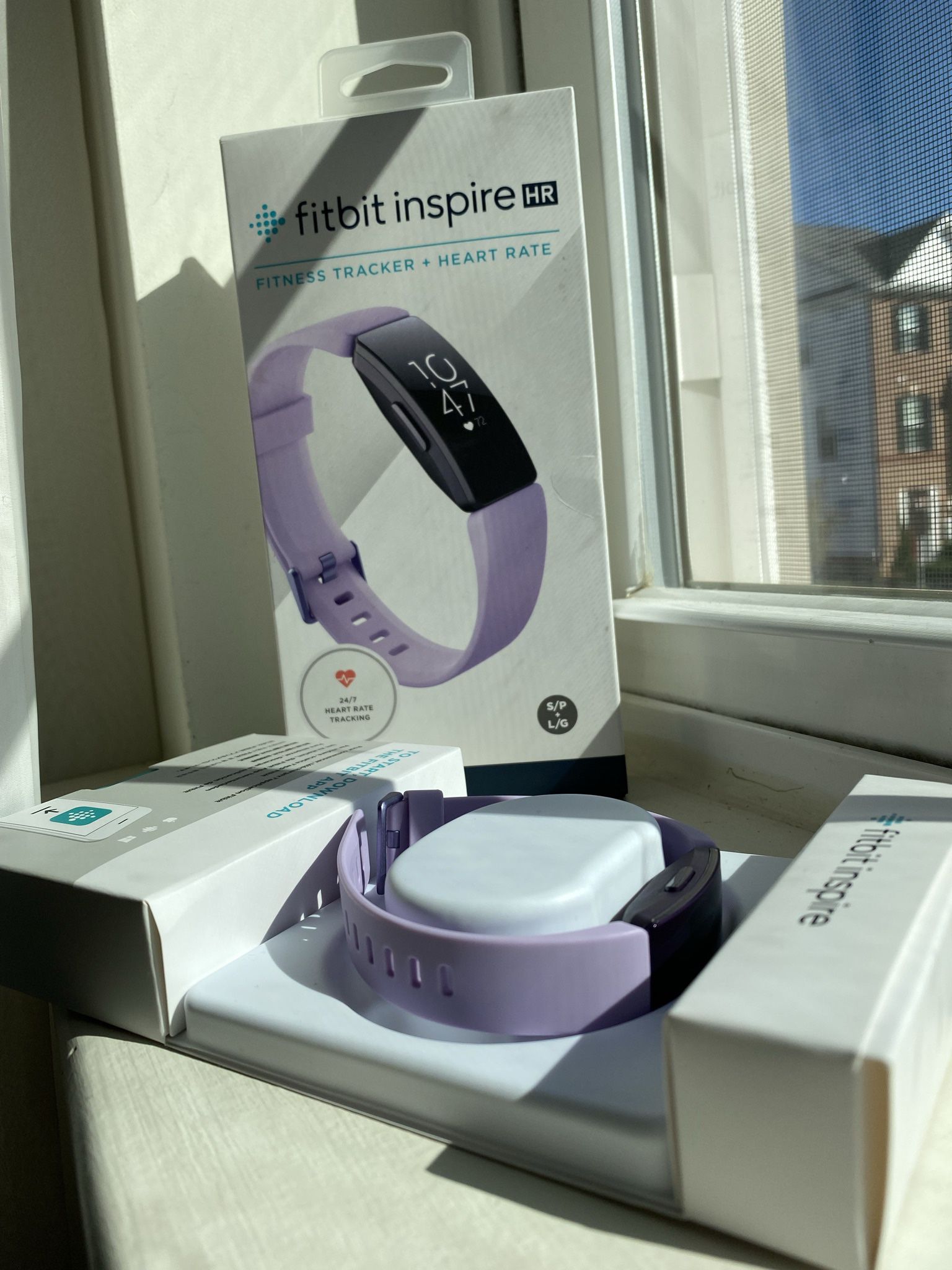 Fitbit Inspire HR Lilac Strap Activity Tracker 16.4mm
