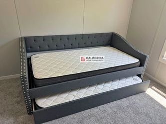 Minimalist Space Saving Day bed with pull out trundle bed