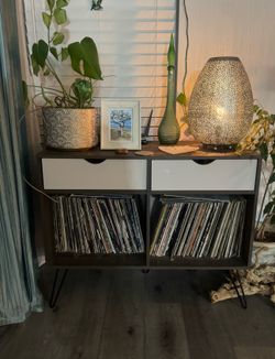 Mid-Century Record Player Stand / Vinyl Storage Cabinet