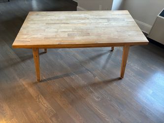 Solid Wood Dining Table with Tapered Legs