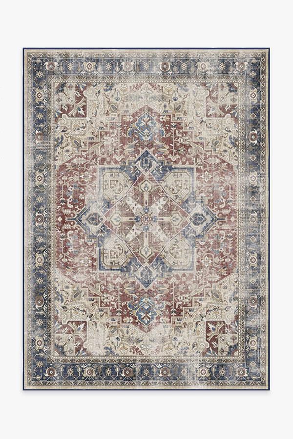 Ruggable Kamran Royal Blue Farmhouse Washable Persian Rug 9x12