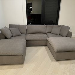 Cali Slate Sectional by Coleman Furniture In Slate Grey