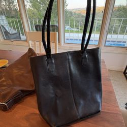 Hobo Black Leather Bag