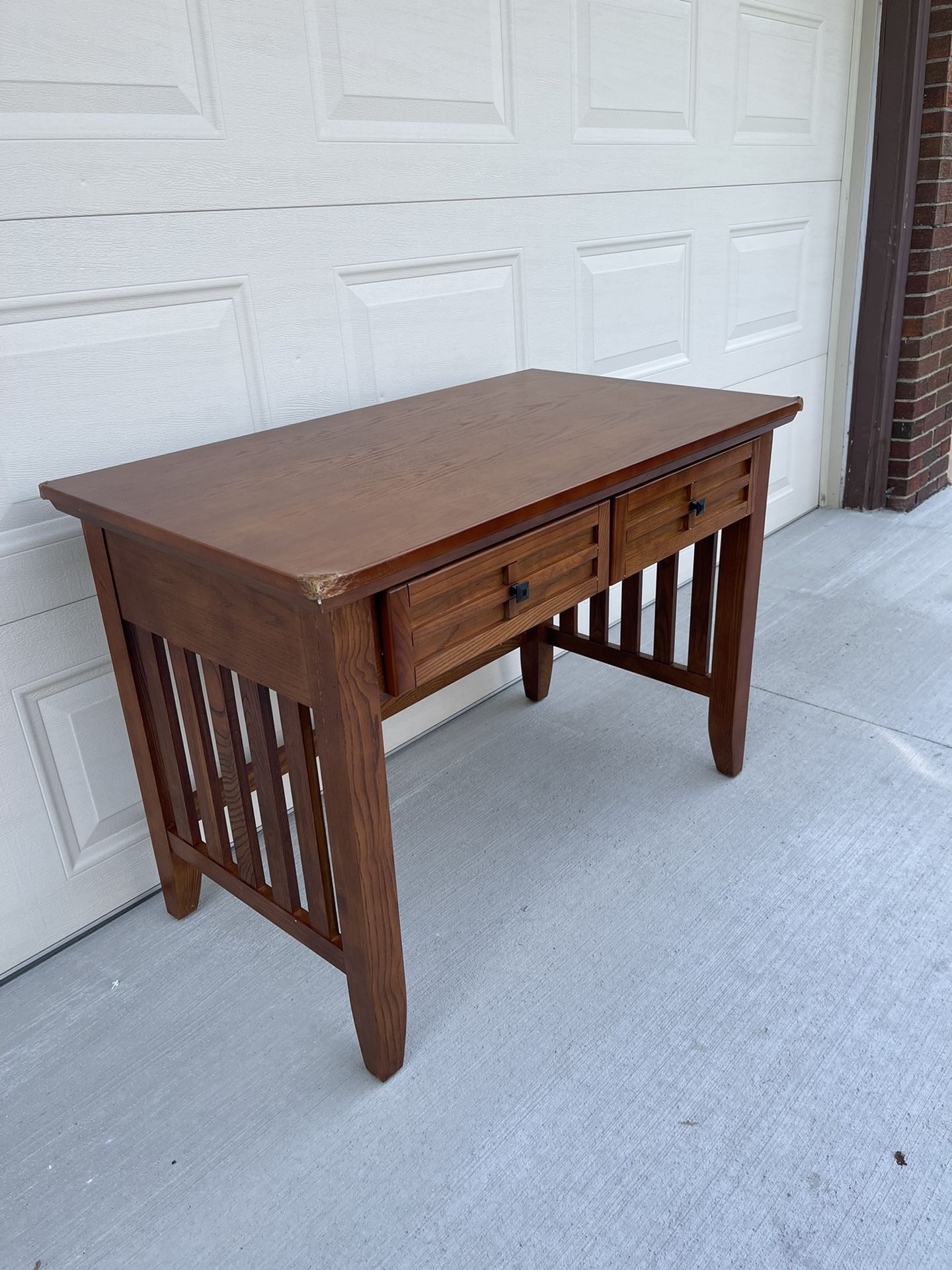 Home Styles Arts and Crafts Student Desk, Cottage Oak Finish