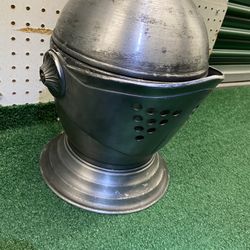 Medival Man Cave Knight Helmet Silver Wine Beer Ice Bucket Display Home Party 