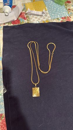 Gold-Tone Snake Chain Pendant Necklace
