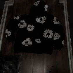 Balck and white denim tear