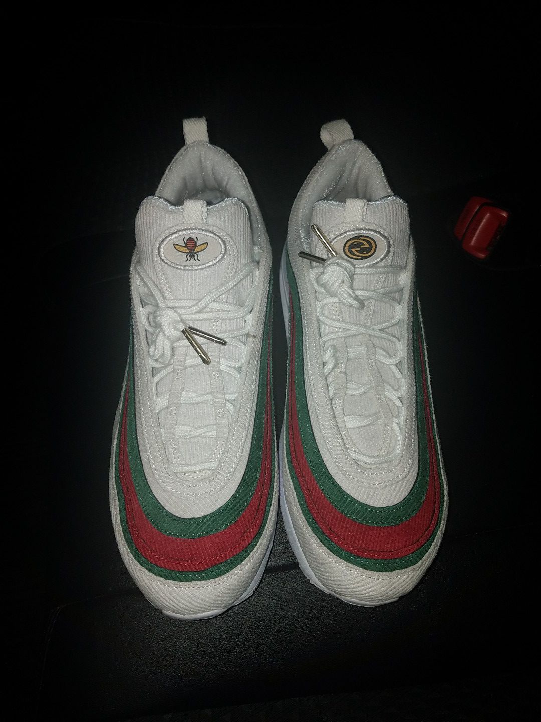 Custom x Air Max Hybrid White/Red/Green for Sale in Bronx, NY - OfferUp