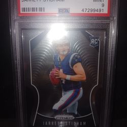 2019 PANINI PRIZM JARRETT STIDHAM ROOKIE PSA #308 MINT 9 CARD 