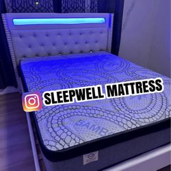 NEW QUEEN BED FRAME WITH MATTRESS 