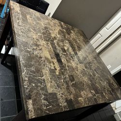Marble Top Dining Table Bar High Square 