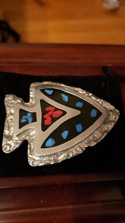 Arrowhead belt buckle made by chambers