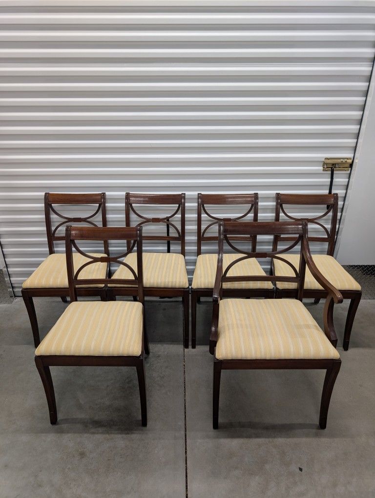 Set of 6 Solid Wood Dining Chairs - Delivery Available