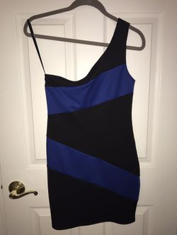 New with Tags Lily Rose Black and Royal Blue Junior Dress Size M