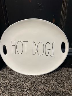 Rae Dunn Hot Dog Platter