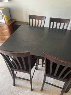 table and four chairs