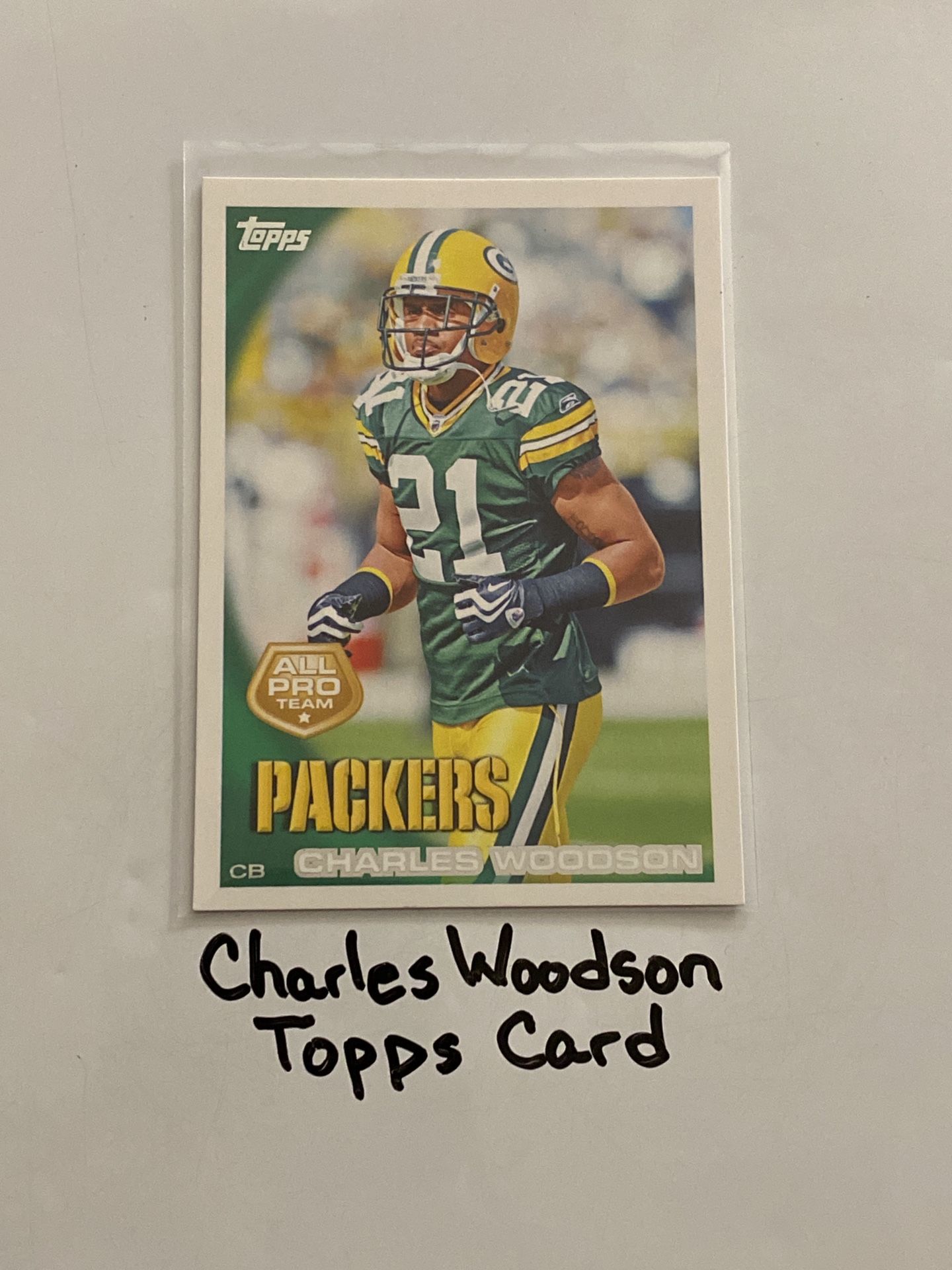Charles Woodson Green Bay Packers Hall of Fame CB Topps Card.