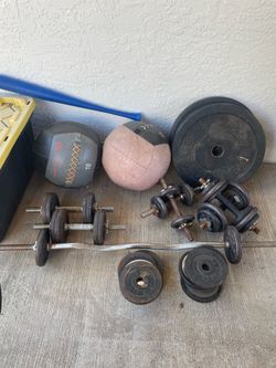 Dumbbells and medicine balls