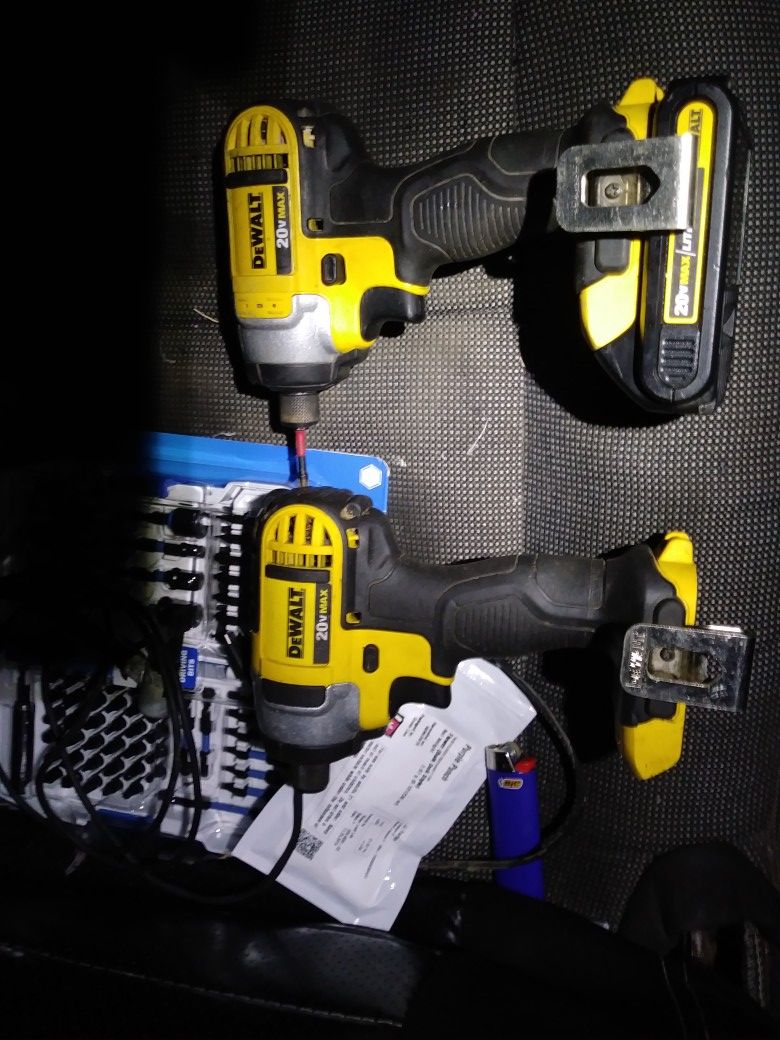 Dewalt impact drills 20volts,like new