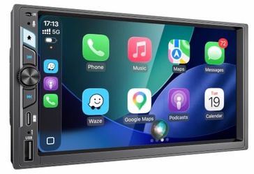 7” Wireless CarPlay Android Auto Double DIN Stereo + Backup Camera