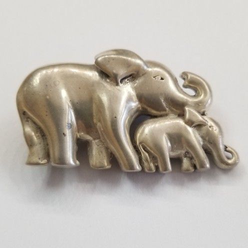 Cute Sterling Silver Elephant Pin