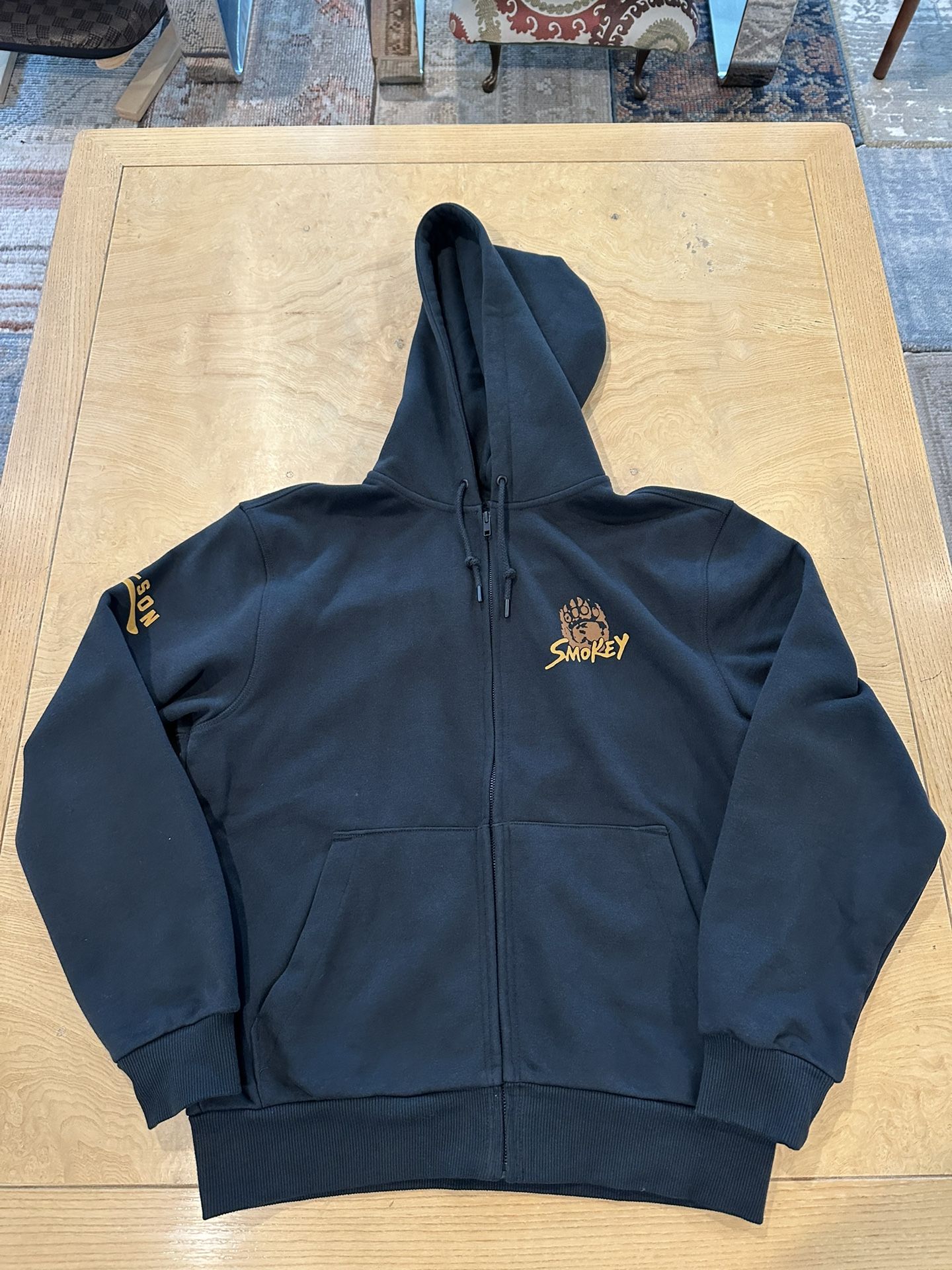 Men's Filson Smokey the Bear Black Full Zip Hoodie Sweatshirt