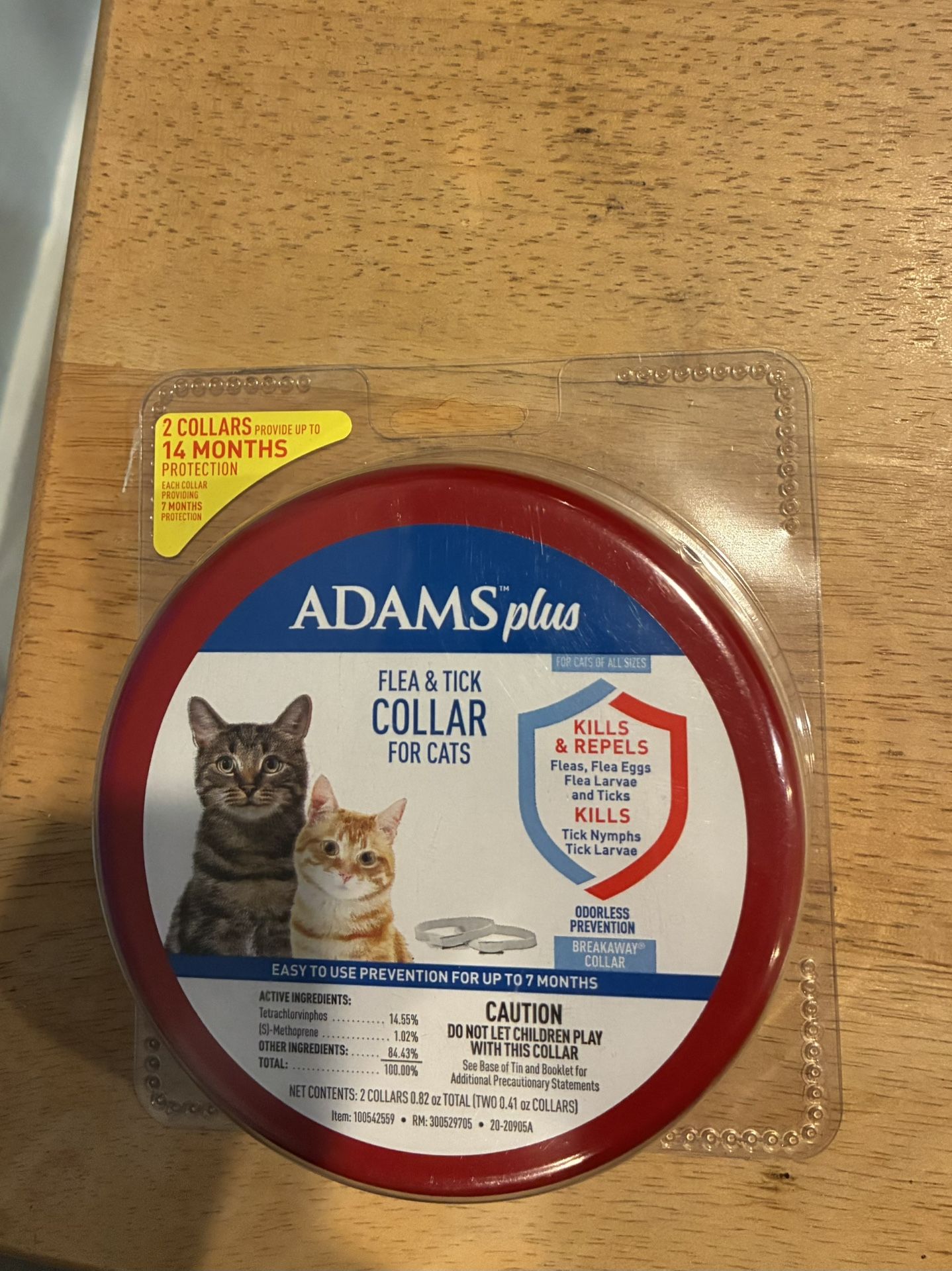 Brand new Adams Plus Flea & Tick Collars for cats for up to 14 months protection.