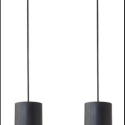 New 2-Pack Black Pendant Light Fixtures