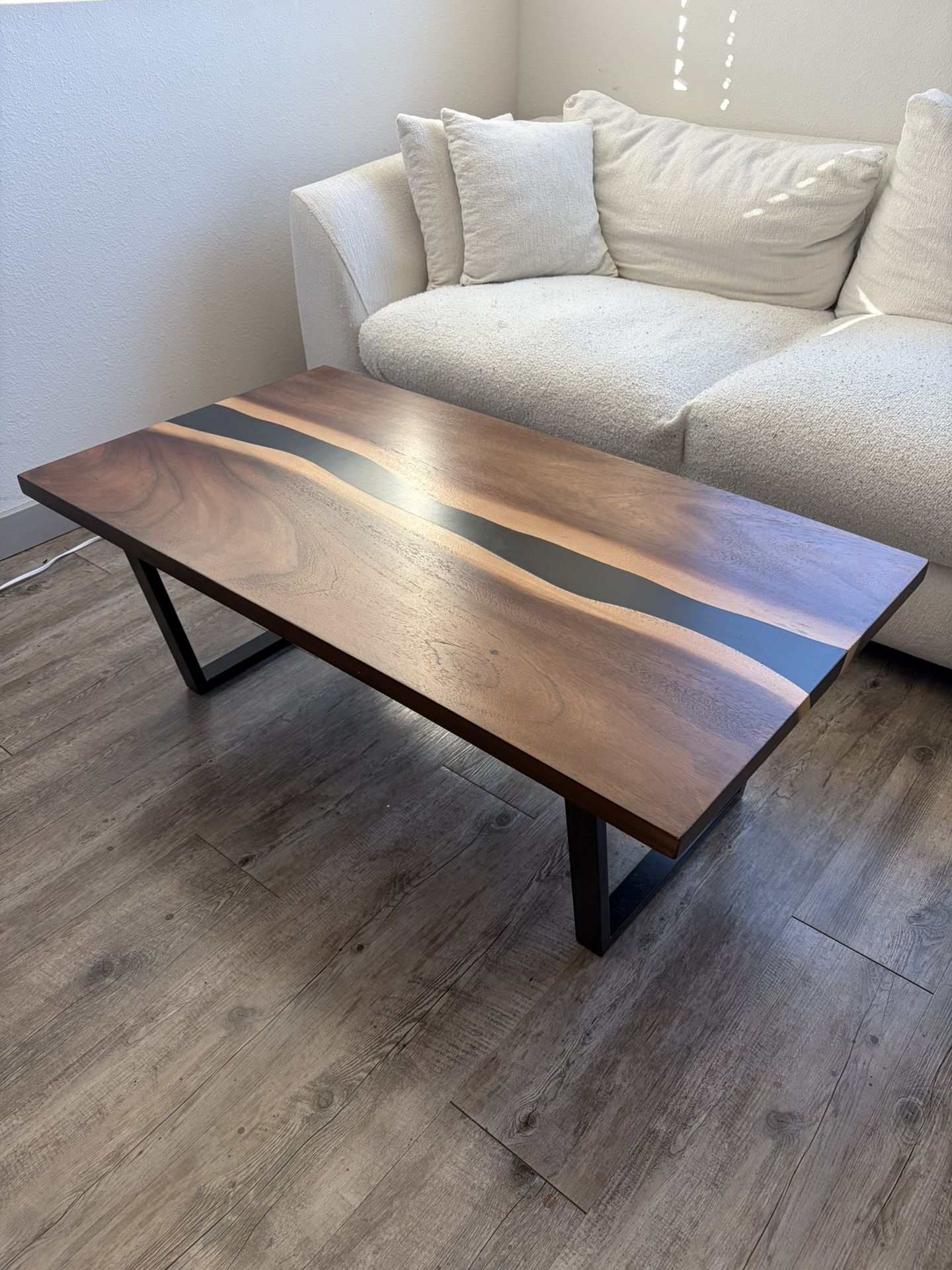 Live Edge Wood And Resin Coffee Table