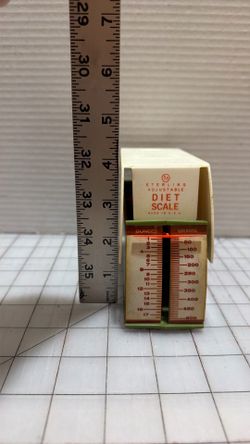 Vintage 80s Diet Scale Kitchen Sterling SP Adjustable Grams Ounces Retro
