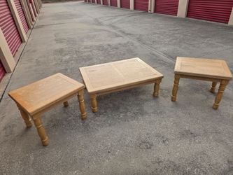 3-Piece Wood Coffee and End Table Set