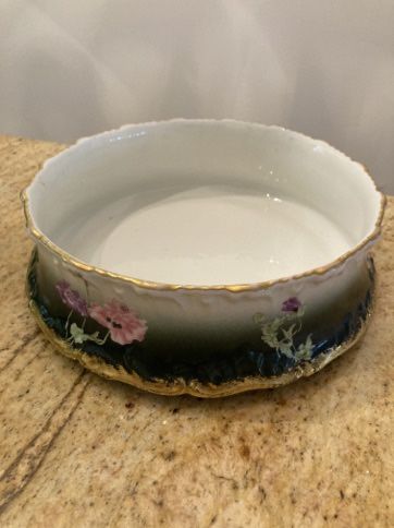Vintage Pitkin & Brooks Floral Serving Bowl
