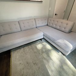West Elm Drake 2 Piece Sofa Chaise Sectional