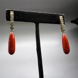 14k Coral Earrings 